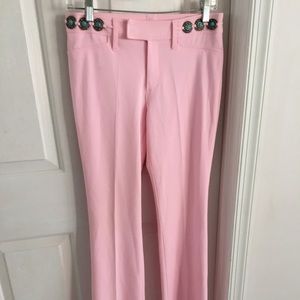 Vertigo Paris Slacks Pink Stretch Fabric Size 4